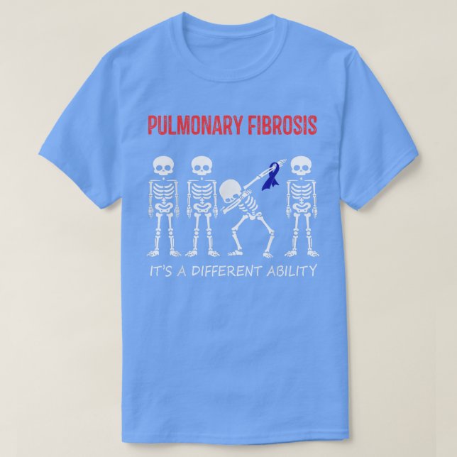 Camiseta Fibrosis pulmonar Dabbing Skeleton Diferente Abi (Diseño del anverso)