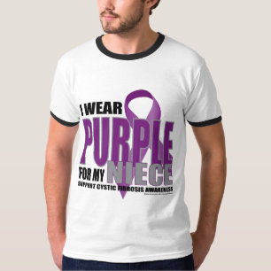 Camiseta Fibrosis quística: Púrpura para la sobrina