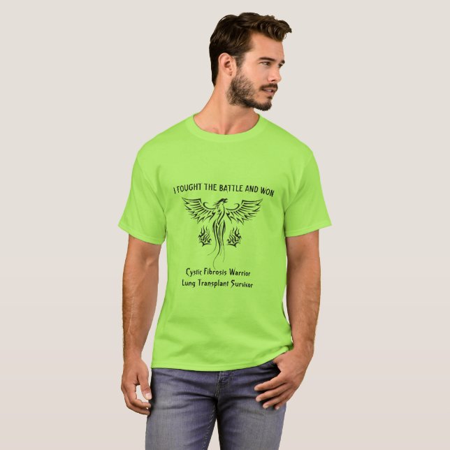Camiseta Fibrosis quística, superviviente del trasplante (Anverso completo)