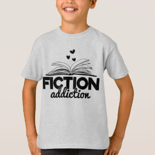 Camiseta Ficción Adicción Gusano de libros Citas de lectura