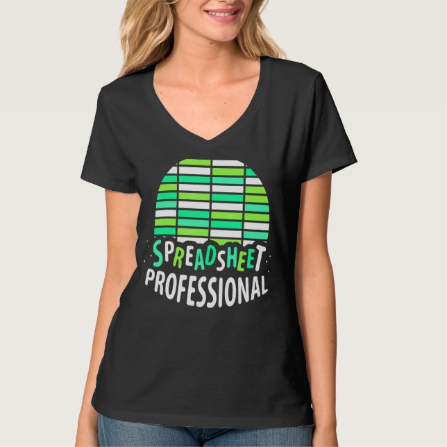 Camiseta Ficha Contable de Spreadsheet Professional (Anverso)