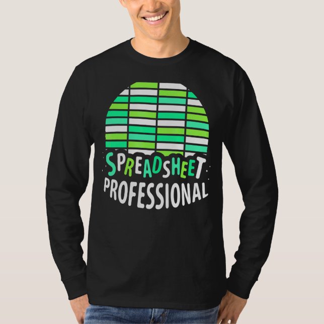 Camiseta Ficha Contable de Spreadsheet Professional (Anverso)