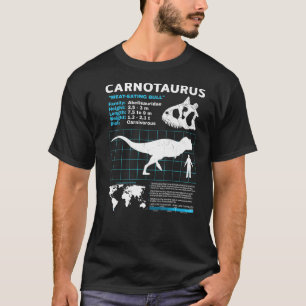 Camiseta Ficha descriptiva de Carnotaurus Dinosaur Facts Pr