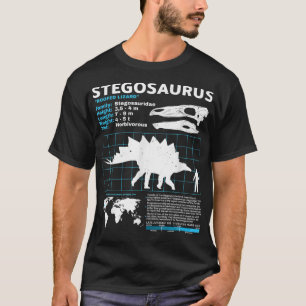 Camiseta Ficha descriptiva del estegosaurio Hechos de dinos