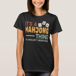 Camiseta fichas de juego mah-jongg madre mahjong mujeres