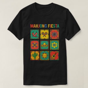 Camiseta Fichas de la Fiesta de Mahjong del Cinco de Mayo