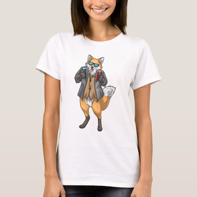 Camiseta Fichas de póquer de Fox Poker Juego de cartas (Anverso)