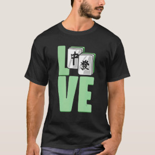 Camiseta Fichas del Juego de Amor de Mahjong Chino para Jug