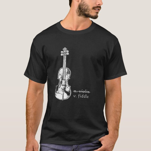 Camiseta Fiddle No Violin Bluegrass Country Music Gift (Anverso)