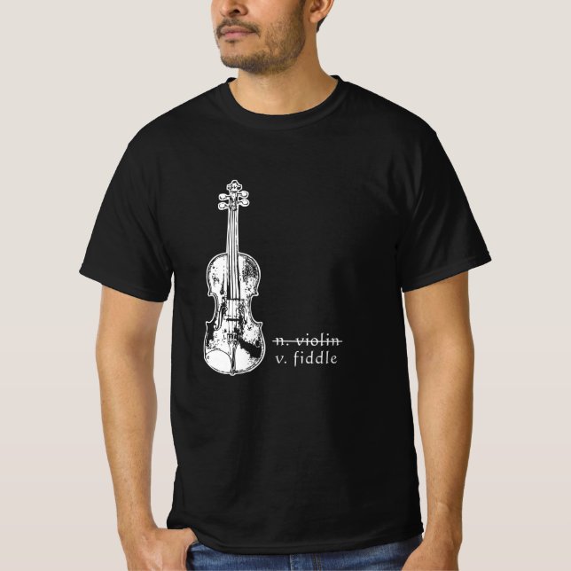 Camiseta Fiddle No Violin Bluegrass Country Music Gift (Anverso)