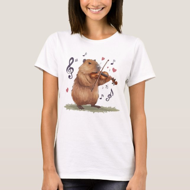 Camiseta fiddler capybara (Anverso)