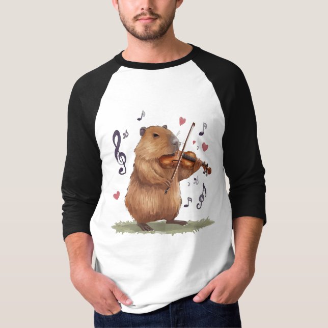 Camiseta fiddler capybara (Anverso)