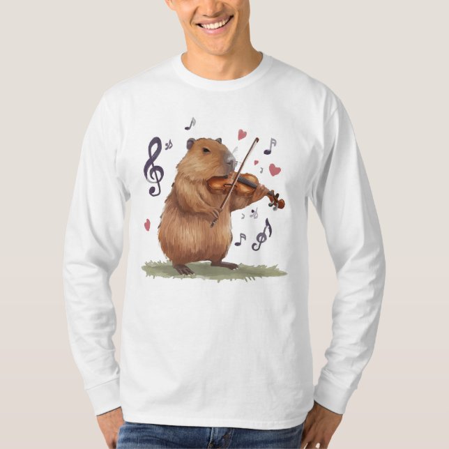 Camiseta fiddler capybara (Anverso)