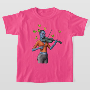 Camiseta Fiddler Dreamscape - Chica y mariposas