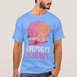 Camiseta Fideicomisos del gato Ramen Mujeres japonesas Chic