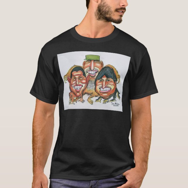 Camiseta Fidel Castro, Hugo Chavez, morales del evo (Anverso)