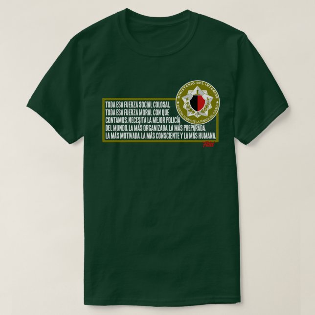 Camiseta Fidel MININT (Diseño del anverso)