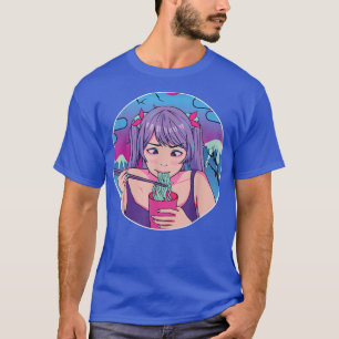 Camiseta Fideos Chicas japoneses anime manga arte gráfico j