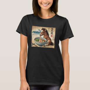 Camiseta Fideos clásicos japoneses Mt. Fuji Potro de caball