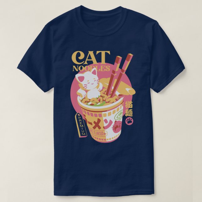 Camiseta Fideos de gato (Diseño del anverso)