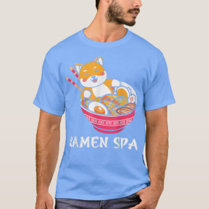 Camiseta Fideos De Gato Ramen Comer Anime Spa Kawaii Para A