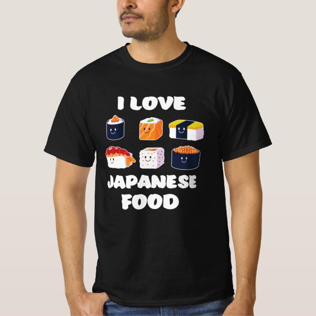 Camiseta Fideos de sushi Anime Manga Divertido traje Otaku  (Anverso)