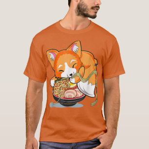 Camiseta Fideos Fox Ramen Anime Japonés Cute Kitten