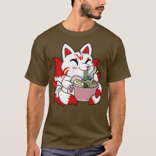 Camiseta Fideos japoneses Fox Ramen Lindo Kawaii Anime Merc