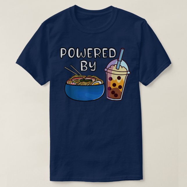 Camiseta Fideos Ramen Burbuja Tapioca Leche Kawaii Boba (Diseño del anverso)