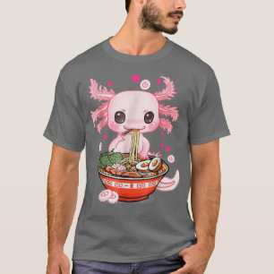 Camiseta Fideos Ramen de Axolotl Kawaii Anime Japonés Otaku