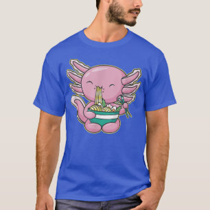 Camiseta Fideos Ramen de Axolotl Kawaii Anime Japonés Otaku