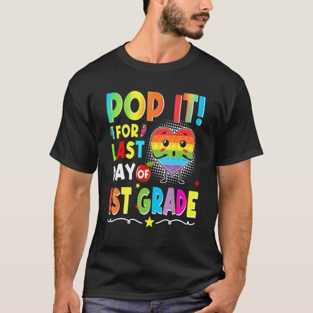 Camiseta Fidget Pop It Para El Último Día Del Primer Grado  (Anverso)