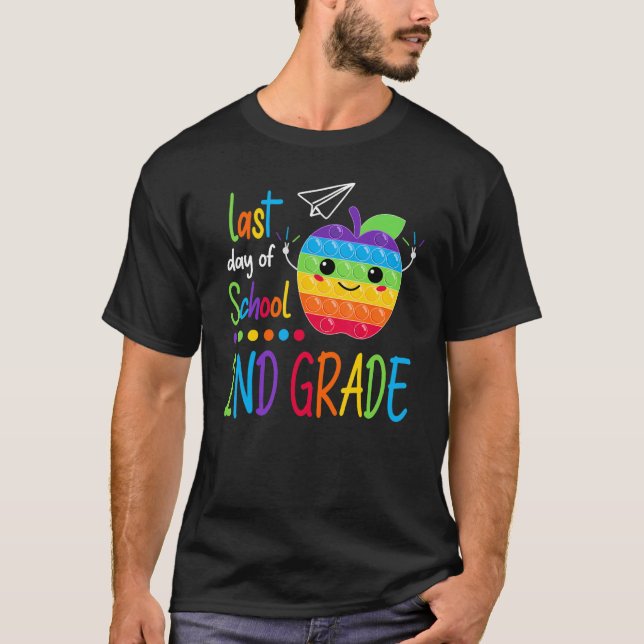 Camiseta Fidget Pop It Para El Último Día Del Segundo Grado (Anverso)