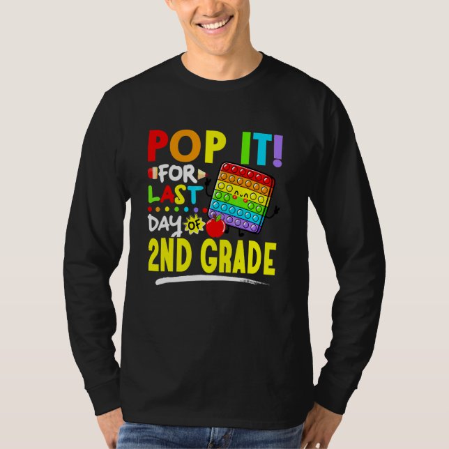 Camiseta Fidget Pop It Para El Último Día Del Segundo Grado (Anverso)