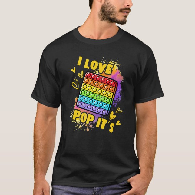 Camiseta Fidget Toy Pop It For Kids, Love Pop It's (Anverso)