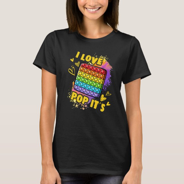 Camiseta Fidget Toy Pop It For Kids, Love Pop It's (Anverso)