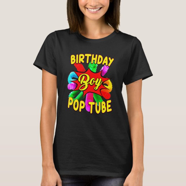 Camiseta Fidget Toy Pop Tube Birrthday Boy (Anverso)