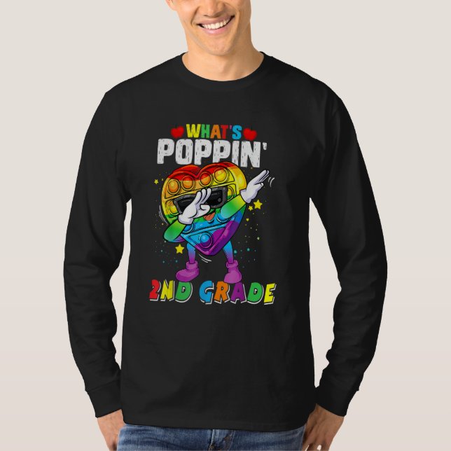 Camiseta Fidget Toy What's Poppin' 2nd Grade 100th Day Of S (Anverso)