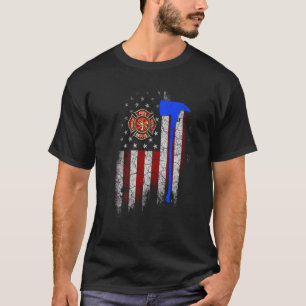 Camiseta Fiebre Bandera Estadounidense Ax T Shirt Patriotic