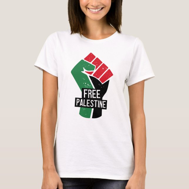Camiseta Fiebre de la bandera de Palestina Libre (Anverso)