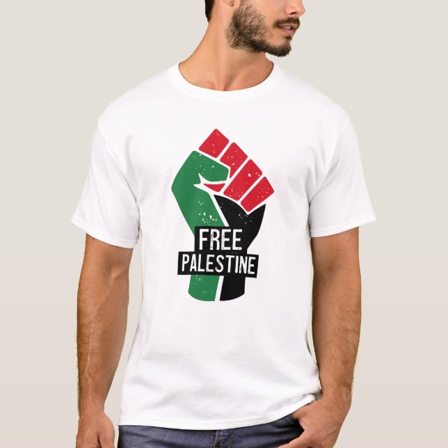 Camiseta Fiebre de la bandera de Palestina Libre (Anverso)