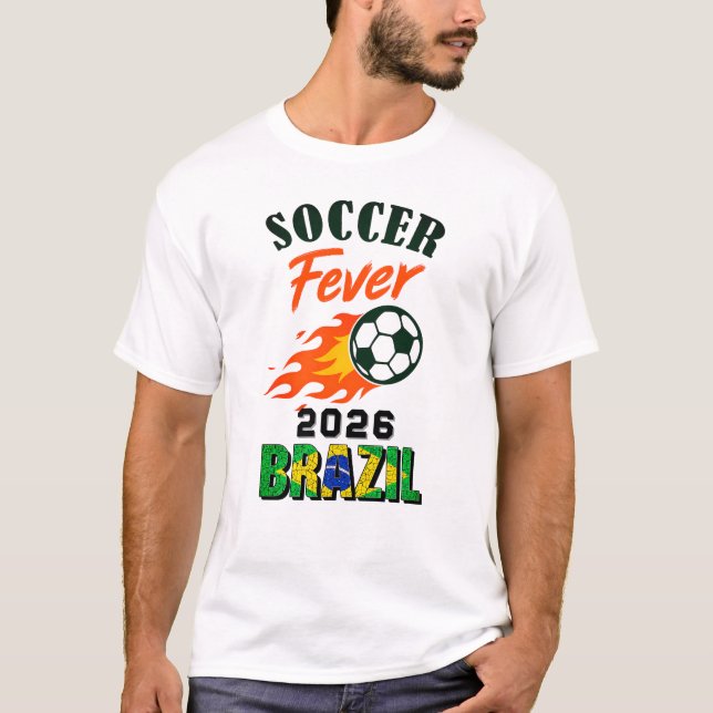 Camiseta Fiebre de SOCCER 2026 Brasil Fan Gear Limited Edit (Anverso)