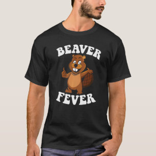 Camiseta Fiebre del castor presa del castor y costo de leña