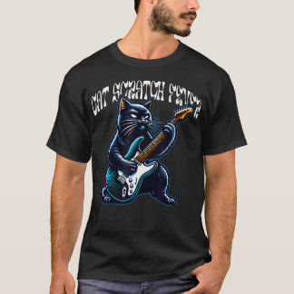 Camiseta Fiebre por arañar gato tocando guitarra Rock And R