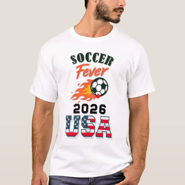 Camiseta Fiebre SOCCER 2026 USA Fan Gear Limited Edition (Anverso)