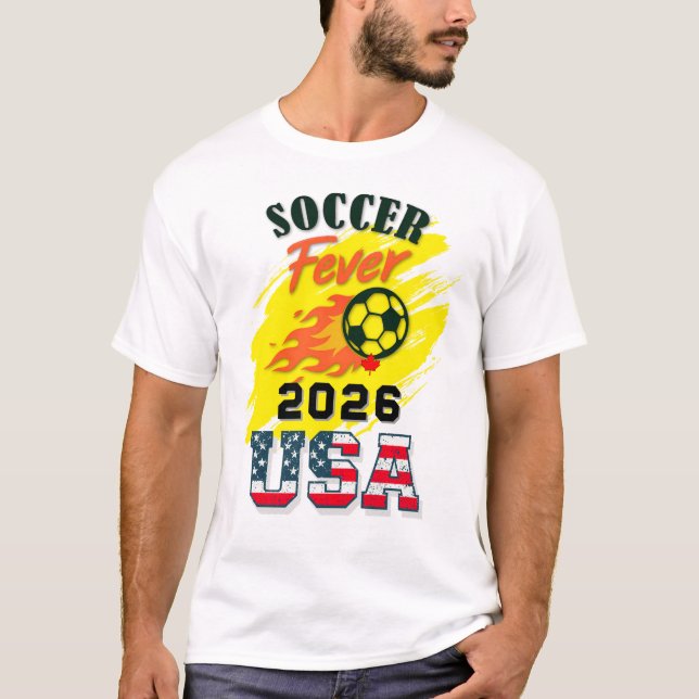 Camiseta Fiebre SOCCER 2026 USA Fan Gear Limited Edition (Anverso)