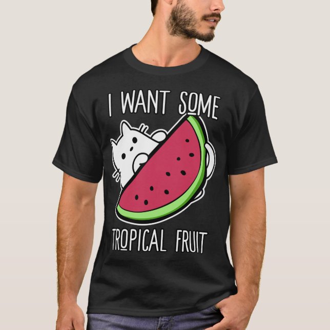 Camiseta Fiebre tropical Watermelón felino (Anverso)