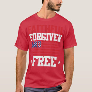 Camiseta Fiel Y Libre 4 De Julio Patriótico U