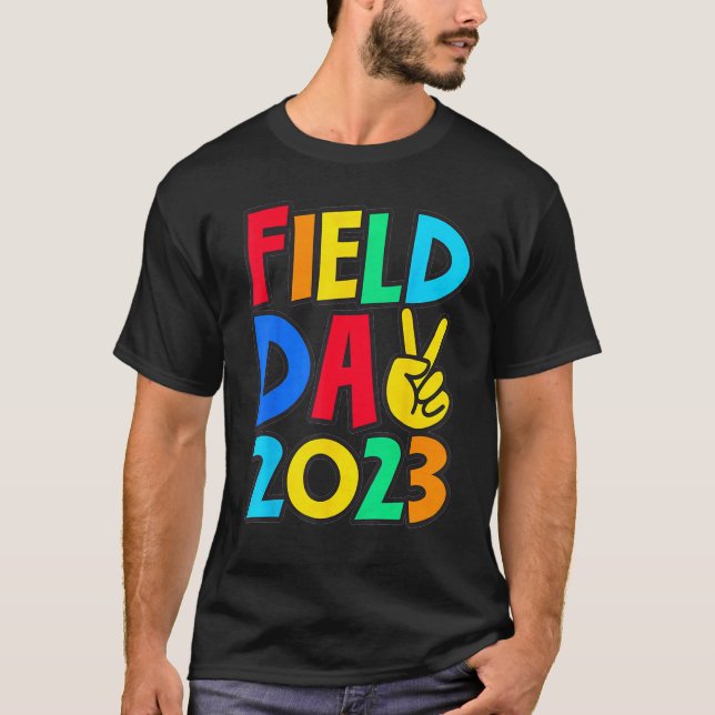 Camiseta Field Day 2023 Peace Sign School Trip Teacher Stud (Anverso)