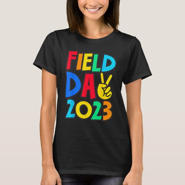 Camiseta Field Day 2023 Peace Sign School Trip Teacher Stud (Anverso)